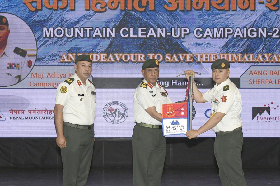 Nepal Army flags off mountain clean-up campaign