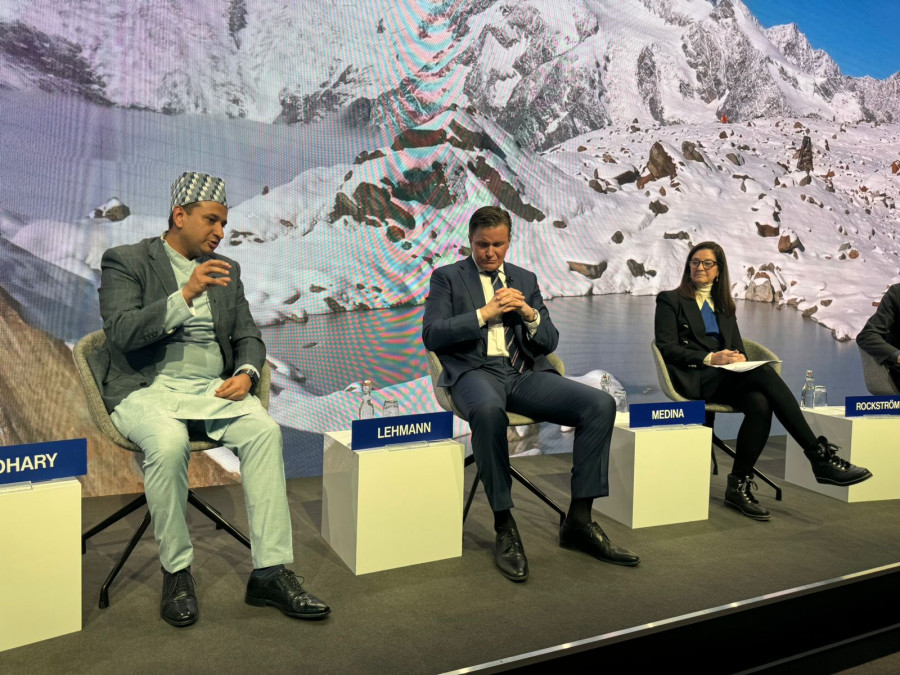 Nepali businessman takes climate issue in Davos