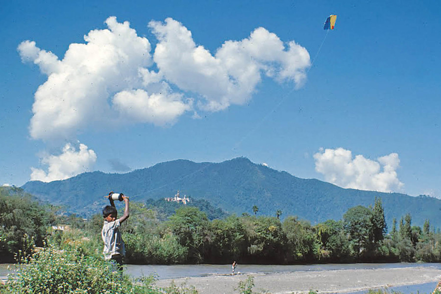 Kites over Kathmandu sky
