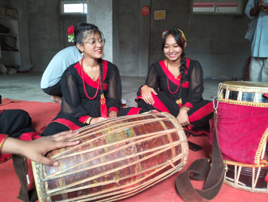 The Newari musical group helping women play traditional instruments