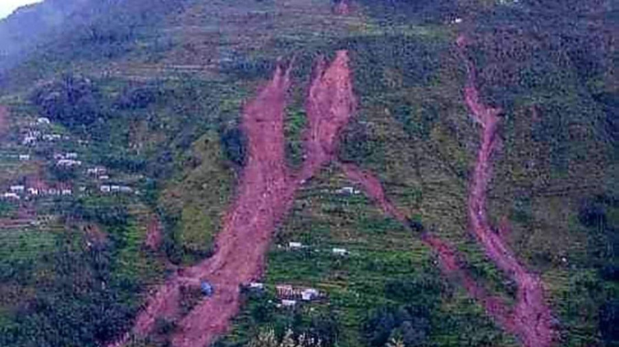 Two dead, eight missing in Ramechhap landslide