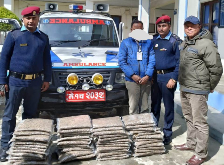 52 kg marijuana seized from ambulance