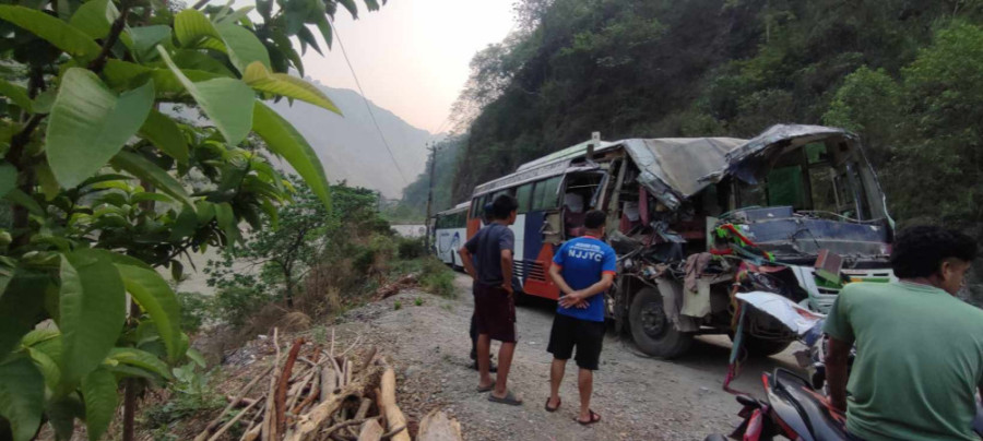Two killed, 21 injured in Narayanghat-Mugling road accident