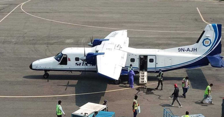 Sita Air official injured by plane at Mugu airport