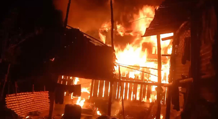 Fire destroys house in Lamjung
