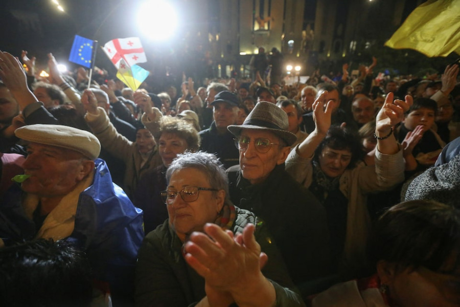 Thousands protest in Georgia as opposition challenges election results