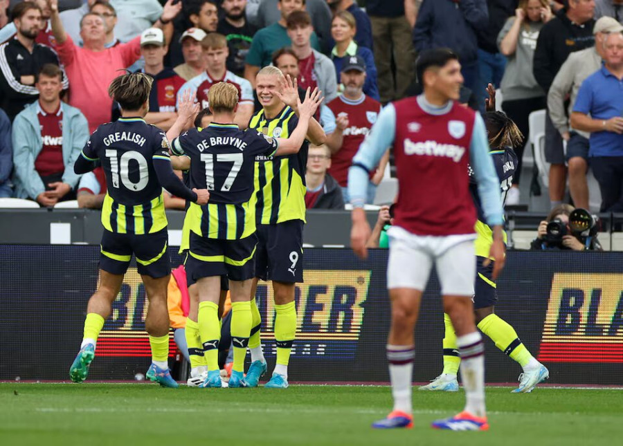Haaland hat-trick earns Man City 3-1 win at West Ham