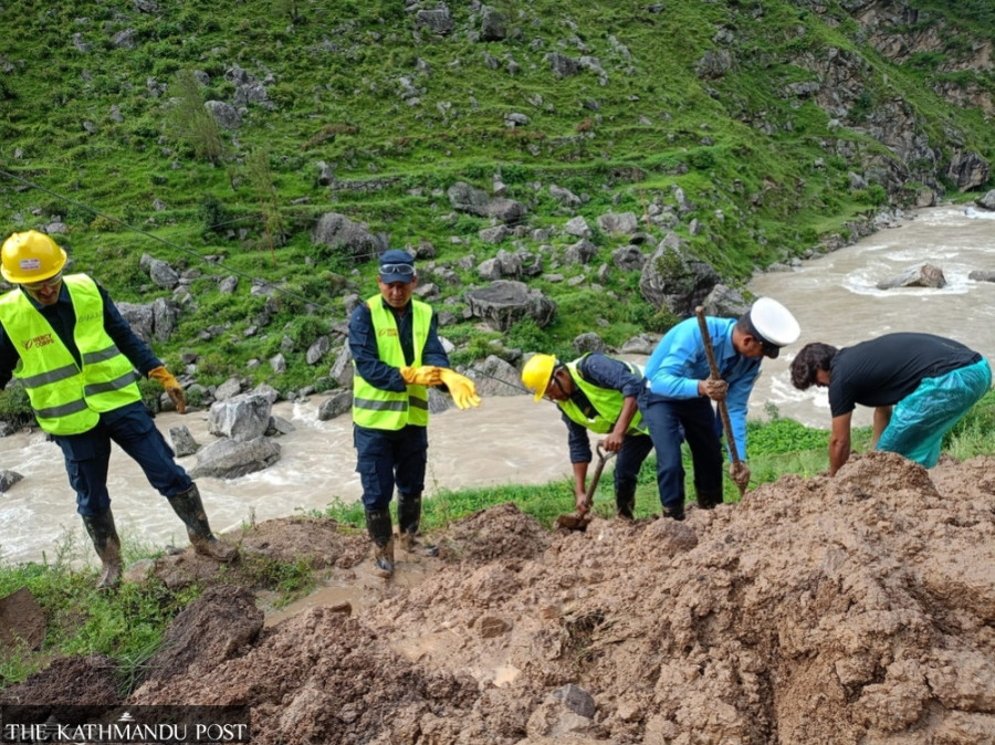 Landslide blocks Nagma-Gamgadhi road, halting all traffic to Rara Lake