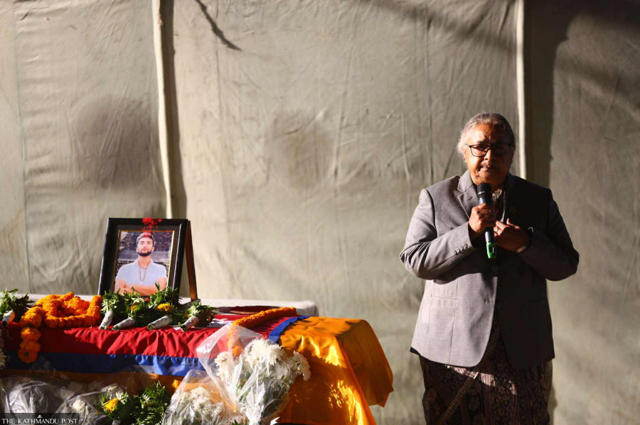 Body of Bipin Joshi brought to Kathmandu