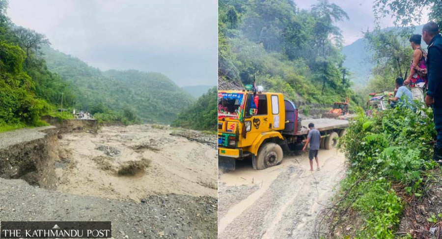 Monsoon rains trigger floods and road blockages across Koshi Province