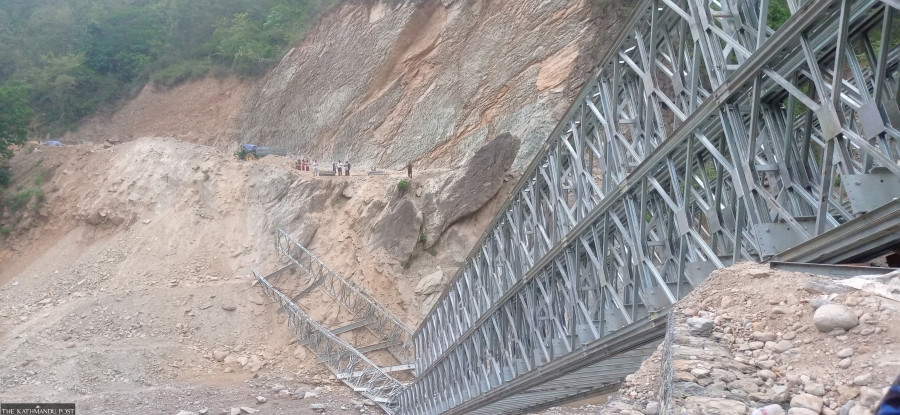Panchthar’s temporary river crossings mostly washed away or damaged