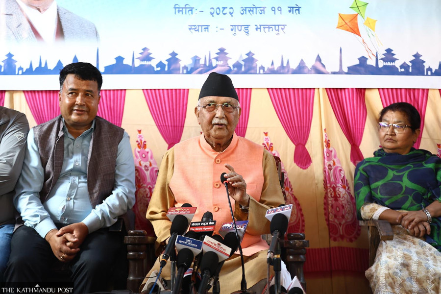 UML chair Oli says he won’t flee Nepal