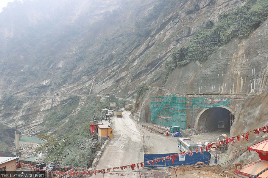Siddhababa tunnel work progressing, but outer road still dangerous