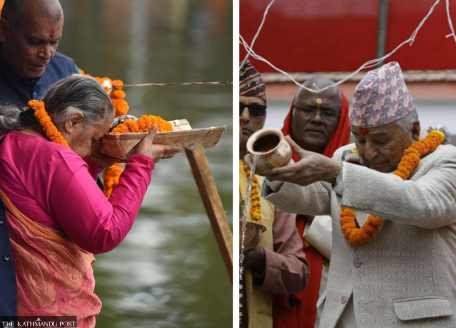 President Paudel, Prime Minister Karki offer prayers on Chhath festival