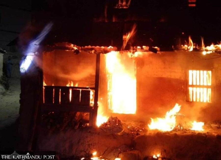 Fire destroys house in Banepa, property worth Rs1.2 million gutted