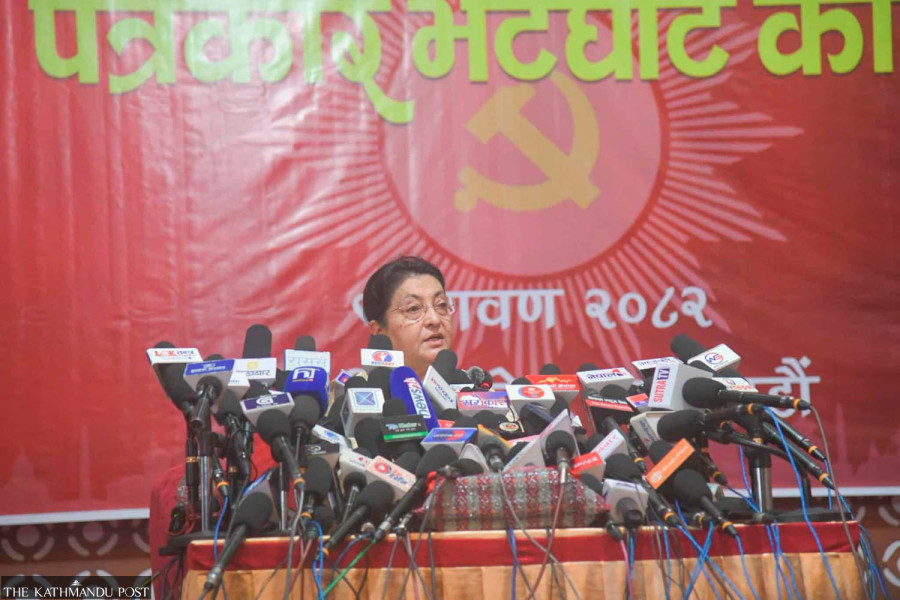 Former President Bhandari defends political comeback after UML bars her return