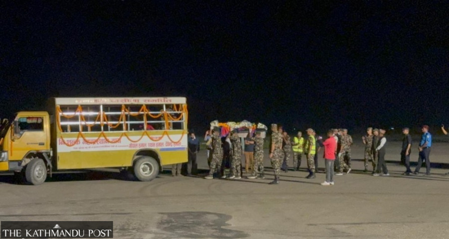 Bipin Joshi’s body brought to Dhangadhi Airport