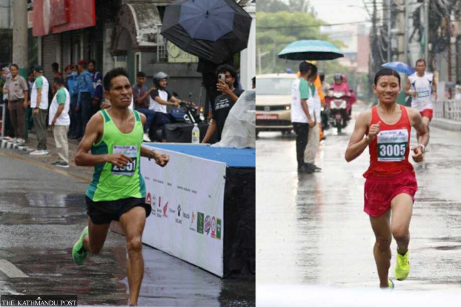Khadak Bahadur and Santoshi win Kantipur Half Marathon