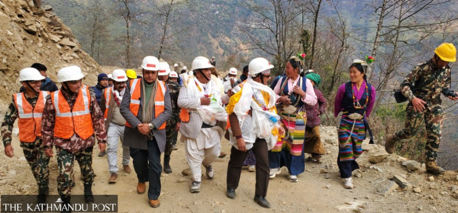 Khandbari-Kimathanka Road achieves breakthrough