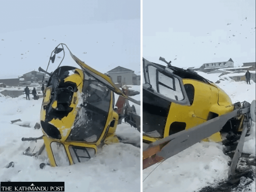 Altitude Air helicopter crashes in Solukhumbu