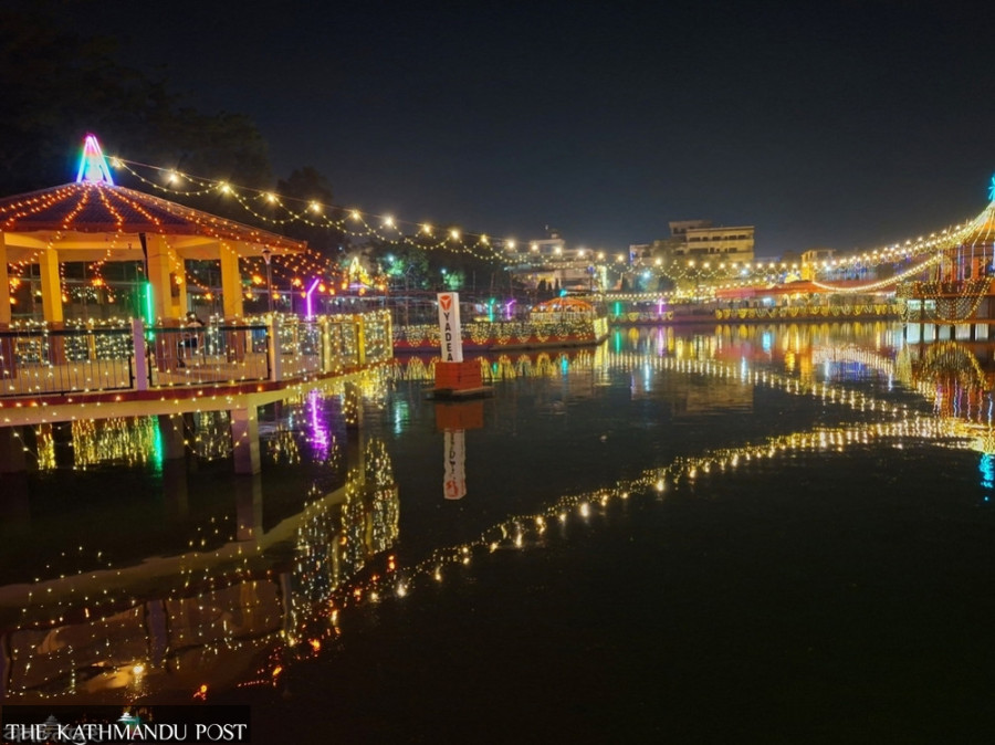 Ghadiarwa Pokhari decked up for Chhath