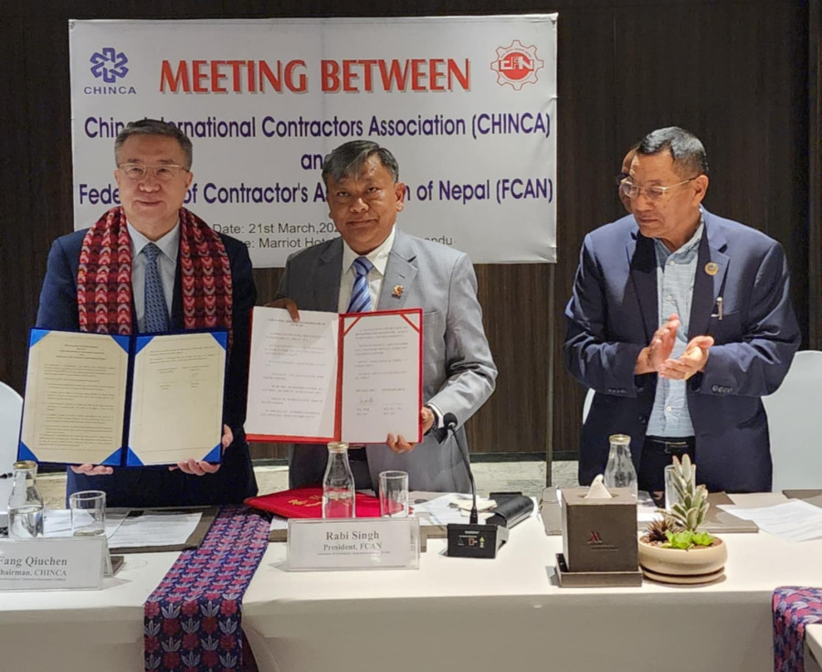 Nepal, China contractor associations sign MoU to enhance collaboration
