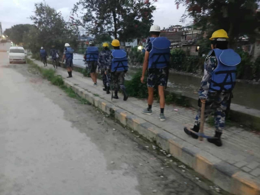 Armed police ramp up patrols along riverbanks in Kathmandu Valley