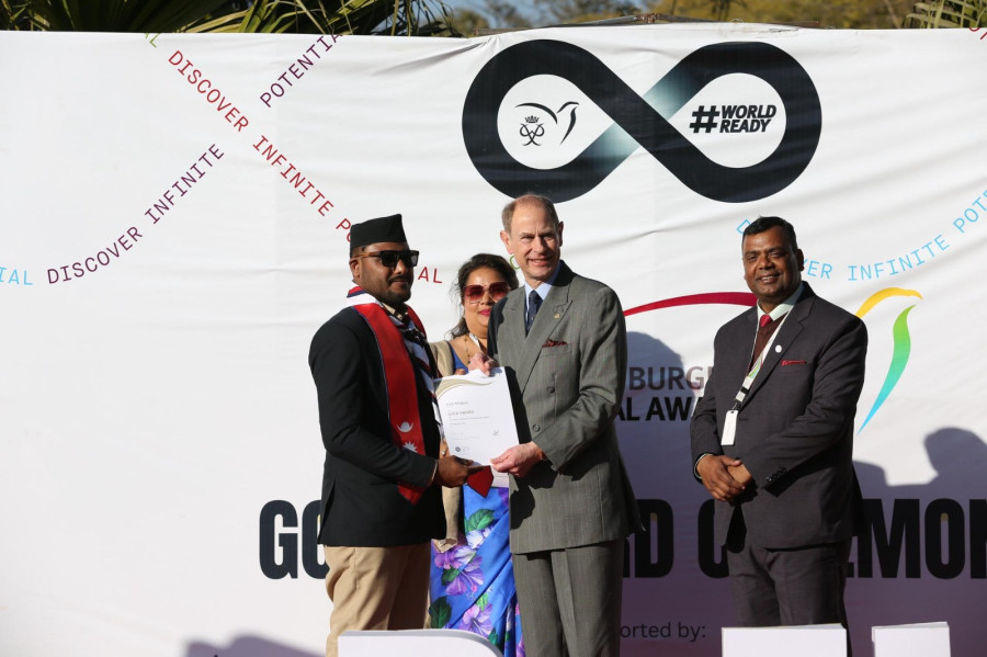 Prince Edward honours 21 Nepali youths