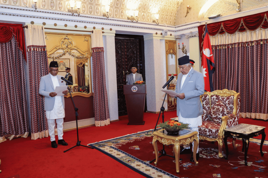 Newly appointed Nepali Ambassador to Sri Lanka swears in to office