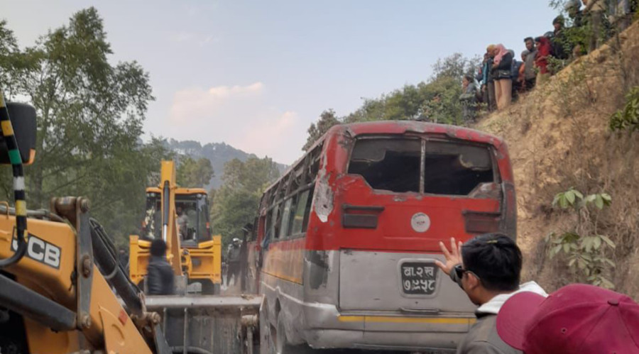 Three dead, 40 injured in bus accident in Kathmandu