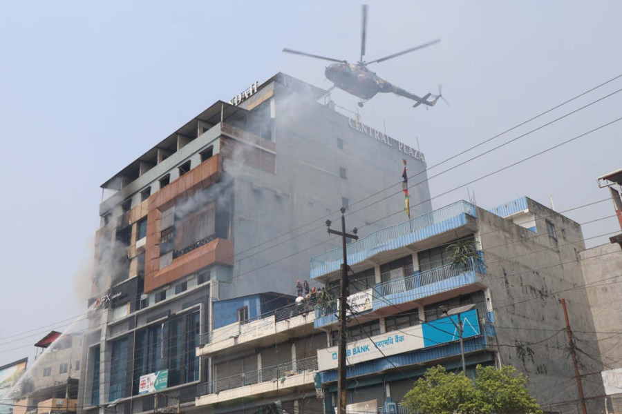 Fire at Itahari’s Central Plaza doused after six hours