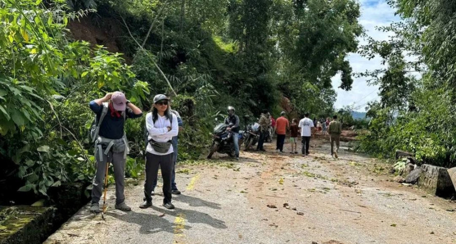 East Nepal settlements cut off as landslides bury key roads