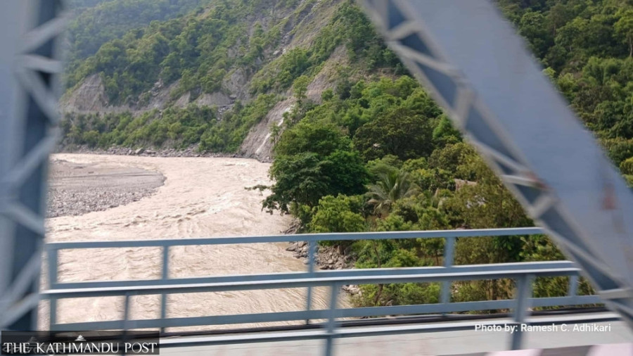 90 families at high risk after rains trigger groundslip across entire hillside in Ramechhap