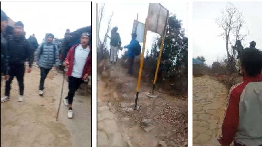 Four injured as locals protest against cable car project in Pathibhara