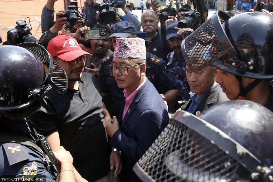 RPP leaders protesting in restricted area briefly held