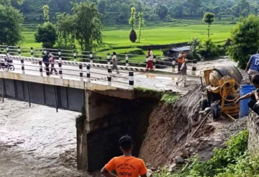 Bhatauli bridge at risk as floodwaters weaken pillars