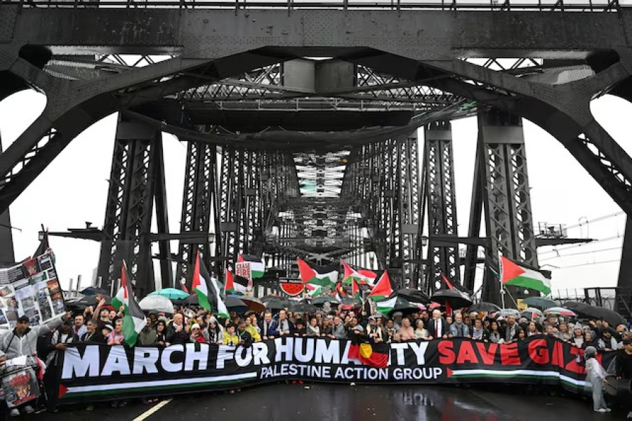 Tens of thousands join pro-Palestinian march over Sydney Harbour Bridge
