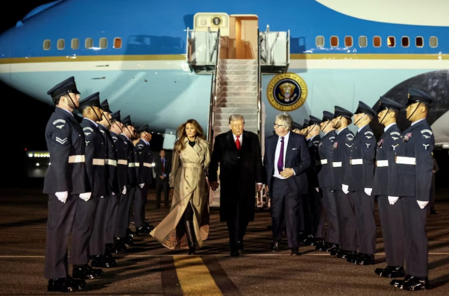 Trump arrives in Britain for second state visit