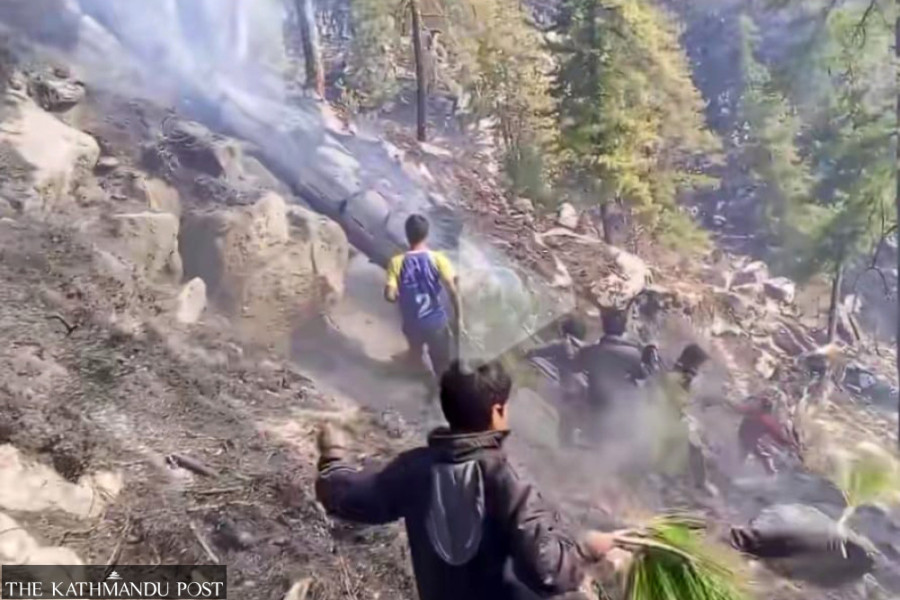 Fires lit to speed up grass growth destroy forests and livestock in Kalikot every year